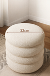 AVERA Minimalistic Boucle Vanity Stool