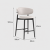 VELARO Scandinavian Fabric Bar Stool