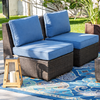 NORIVO Scandinavian Rattan Outdoor Sofa