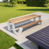 LUNARO Contemporary Metal Outdoor Dining Set